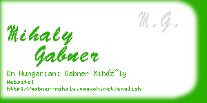 mihaly gabner business card